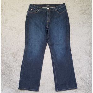 Nine West Jeans West End Bootcut Women's 16/32 Average High Rise Blue Denim